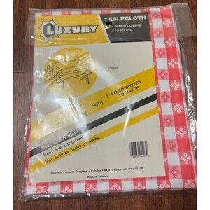 VTG Luxury BBQ Outdoor Living Vinyl Tablecloth Bench Covers Picnic Heavy Quality